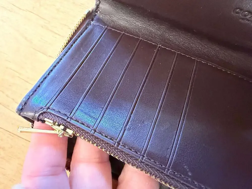 Coach F23448 Phone Wallet in Gold Star Glitter Print